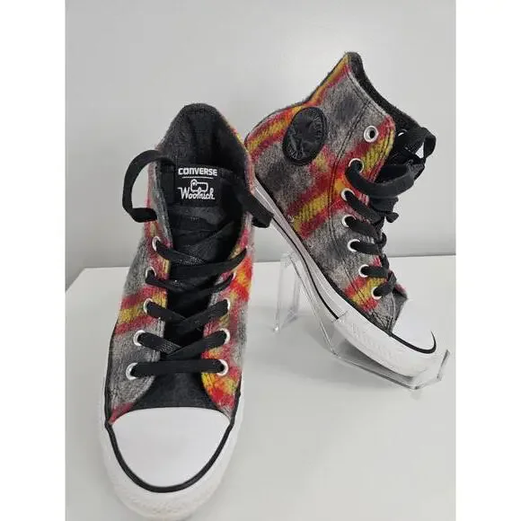 Converse Woolrich Plaid High-Top Sneakers - Picture 3 of 15